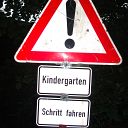 traffic sign, night