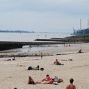 Elbe, beach, shipwreck, coal power station