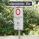 traffic sign, place-name sign, Falkensteiner Ufer