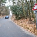 Falkensteiner Ufer, car, forest, traffic sign, Wittenbergener Weg