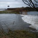 Elbe, water basin, dyke, storm tide